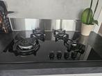 Whirlpool inbouw gasfornuis, 4 pitten, gas op glas, Witgoed en Apparatuur, Kookplaten, Gebruikt, Ophalen of Verzenden, Inbouw