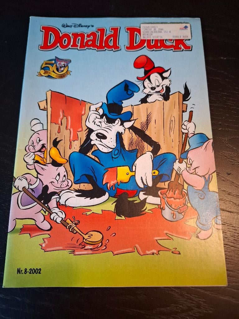 Donald Duck Nr. 8 Jaar 2002, Boeken, Stripboeken, Gelezen, Eén stripboek, Ophalen of Verzenden, Donald Duck