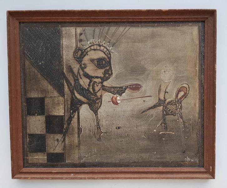 Carl de Wit Mix Media, Antiek en Kunst, Kunst | Schilderijen | Modern, Ophalen of Verzenden