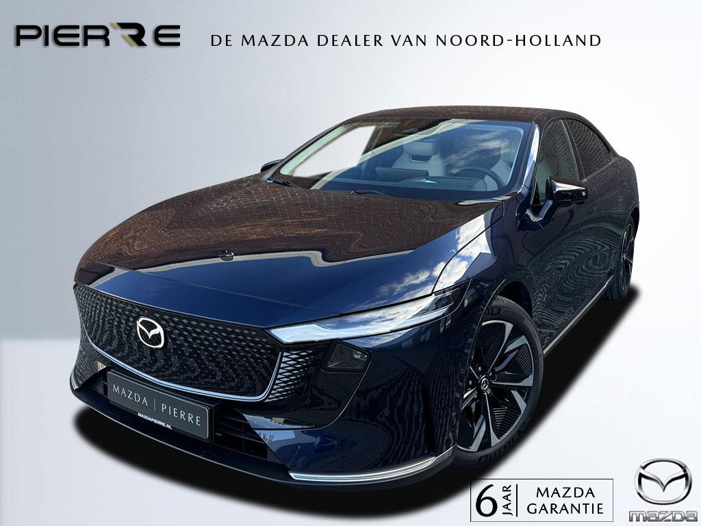 Mazda 6e Takumi Plus 68.8 kWh | TAN NAPPA LEDER/SUEDE | 360, Achterwielaandrijving, 1928 kg, Blauw, 6e