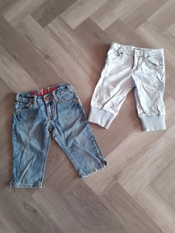 Set Korte Spijker Broeken 2x, Maat 122, Kinderen en Baby's, Kinderkleding | Maat 122, Ophalen of Verzenden, Gebruikt, Jongen of Meisje