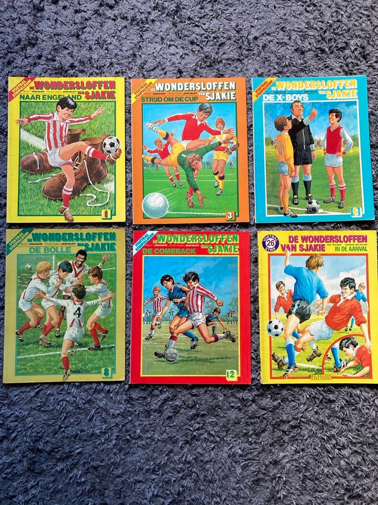 De Wondersloffen van Sjakie | 6 stripboeken, Boeken, Meerdere stripboeken, Ophalen, Gelezen