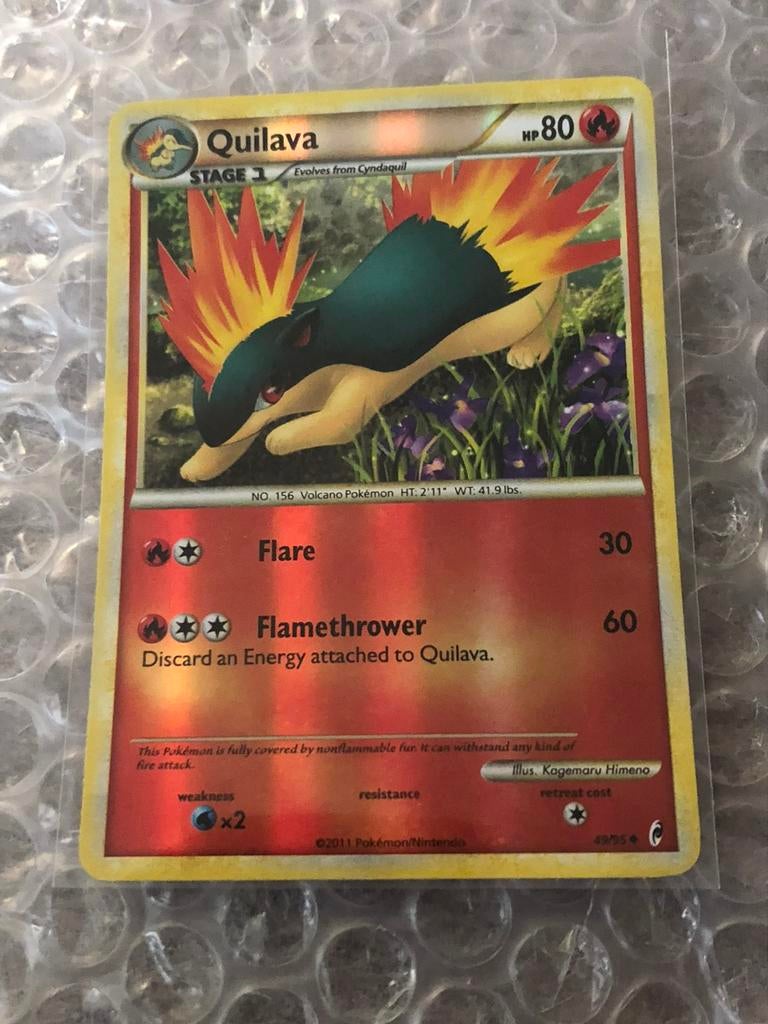 Quilava 49/95 Uncommon Reverse, Ophalen of Verzenden, Nieuw, Losse kaart, Foil