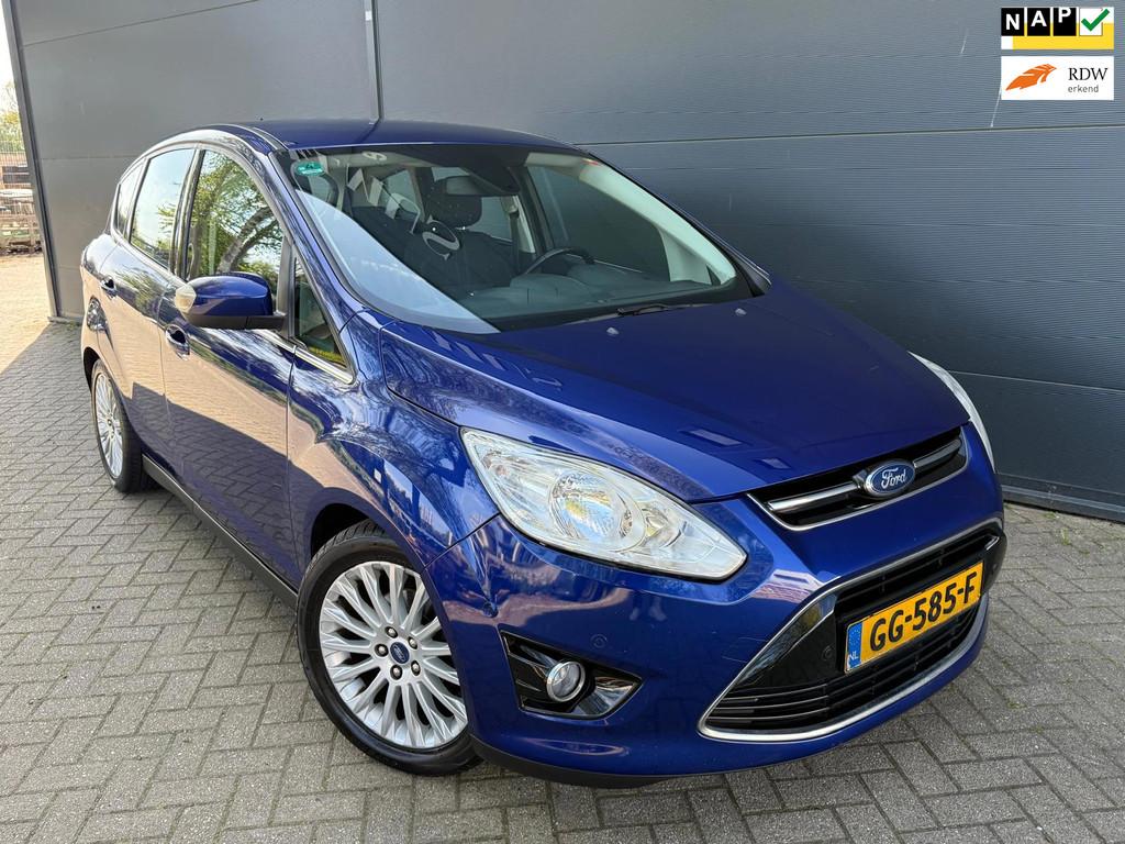 Ford C-Max 1.0 Lease Titanium/Navi/Camera/bluetooth/cruise/t, Auto's, Ford, Euro 5, 125 pk, Gebruikt, Blauw
