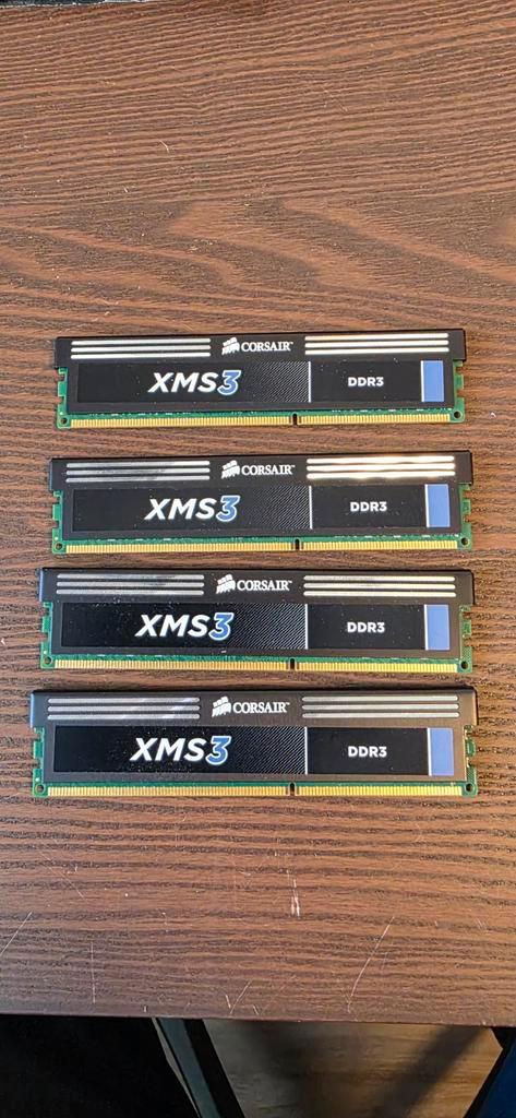 Corsair XMS3 DDR3 Geheugen 4 x 4 GB (16GB Totaal), Computers en Software, RAM geheugen, Gebruikt, Desktop, 16 GB, DDR3, Ophalen of Verzenden