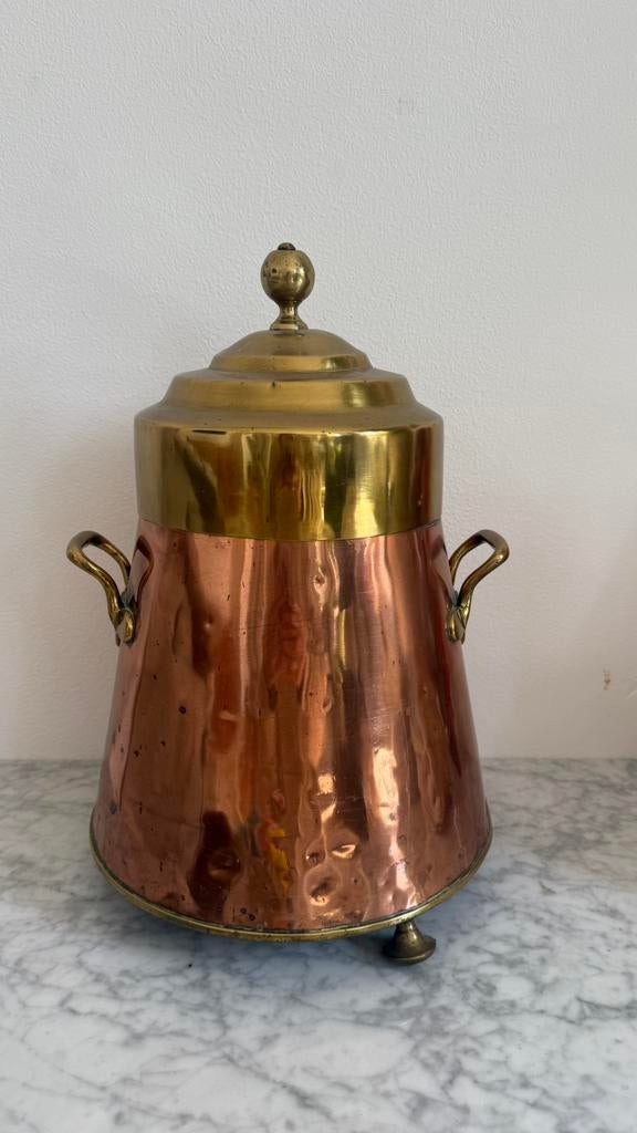 Koperen doofpot 40 cm hoog diameter bodem 27 cm, Antiek en Kunst, Antiek | Koper en Brons, Ophalen of Verzenden