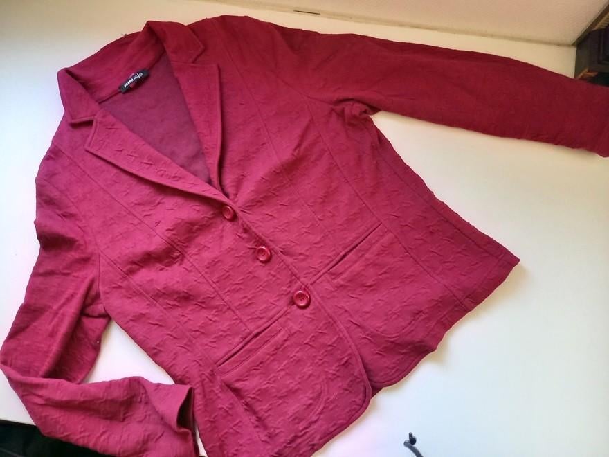 Frank Walder mooi vest / jasje donker rood, mt 42-44, Verzenden, Maat 42/44 (L), Zo goed als nieuw, Jasje