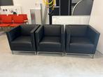 3x Walter Knoll design Fauteuils zwart leer, Ophalen, Walter Knoll, Geen, Zo goed als nieuw