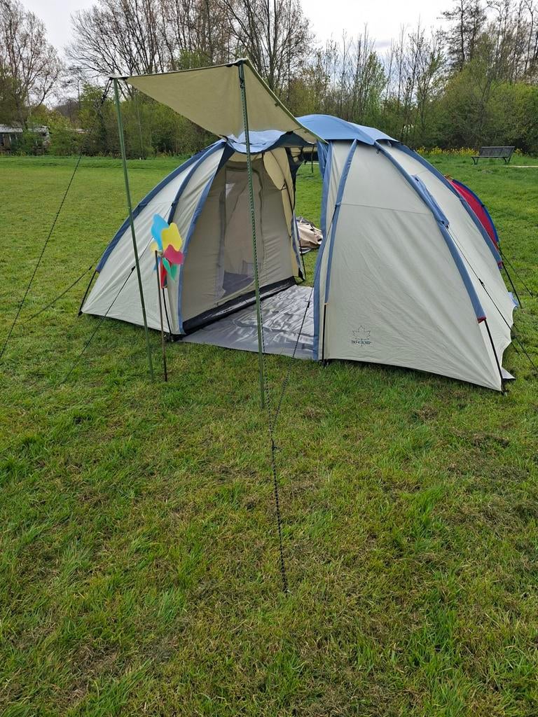 Vis á vis tent 2 pers./ katoen Bo Camp/ luchtbedden cadeau!, Caravans en Kamperen, Tenten, Ophalen