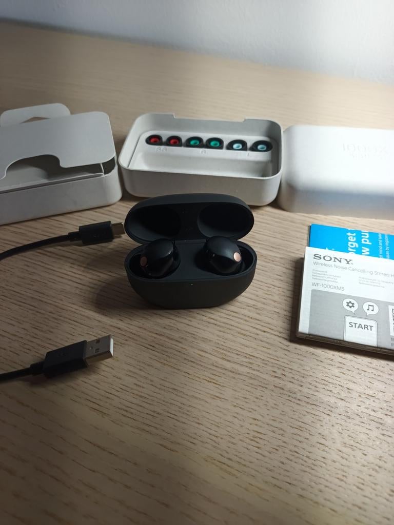 Sony WF-1000XM5, Zwart, Ophalen of Verzenden, Zo goed als nieuw, In oorschelp (earbud)