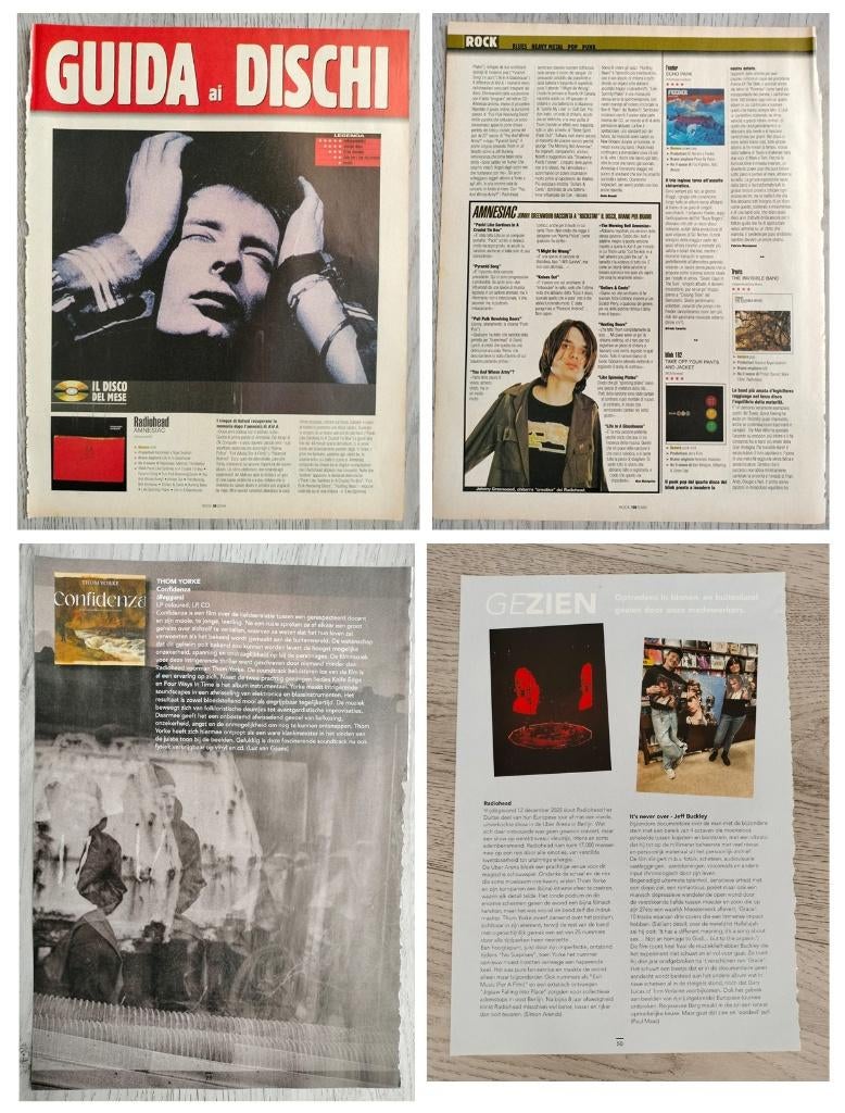 3 pagina’s tijdschrift artikelen Radiohead & Thom Yorke, Verzenden, Zo goed als nieuw, Boek, Tijdschrift of Artikel
