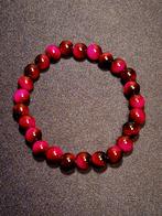 handgemaakte armband fuchsia zwart, Overige materialen, Overige kleuren, Nieuw, Ophalen of Verzenden