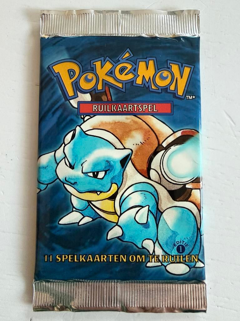 Pokémon Booster Pack Base Set UNWEIGHT Blastoise (1e Editie), Ophalen of Verzenden, Nieuw, Booster