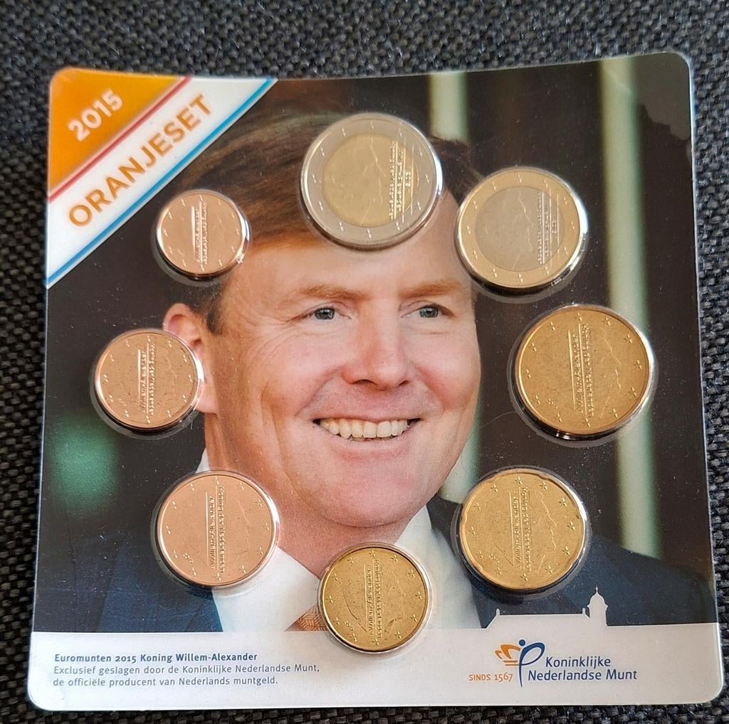 2015 Oranjeset Koning Willem-Alexander en Koningin Máxima, Ophalen of Verzenden, Overige landen, Overige waardes, Setje