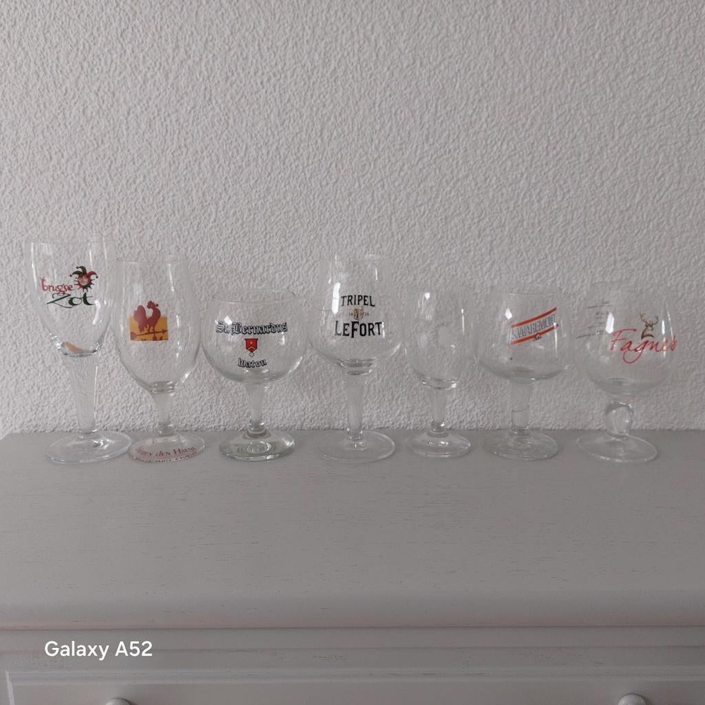 Belgische bierglazen,o.a Brugse Zot, Kwaremont, St.Bernardus, Verzamelen, Biermerken, Ophalen of Verzenden, Nieuw, Glas of Glazen