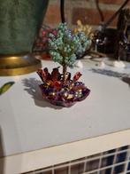 Kunstboompje groen paars zilver goed, Ophalen of Verzenden