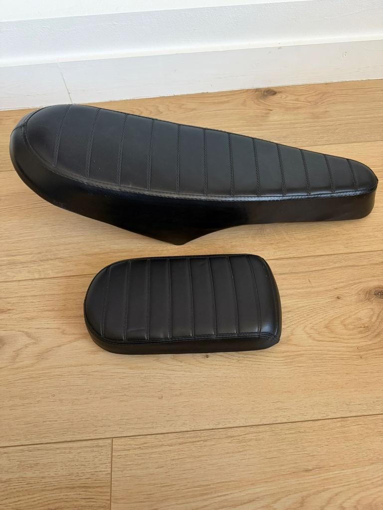 Voor en achterzadel fatbike, Fietsen en Brommers, Fietsonderdelen, Ophalen, Gebruikt, Leer, Fatbike