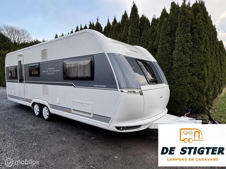 Hobby 650 UMFE Prestige vastbed rondzit treinzit, Caravans en Kamperen, Caravans, Bedrijf, tot en met 6, 1500 - 2000 kg, Hobby