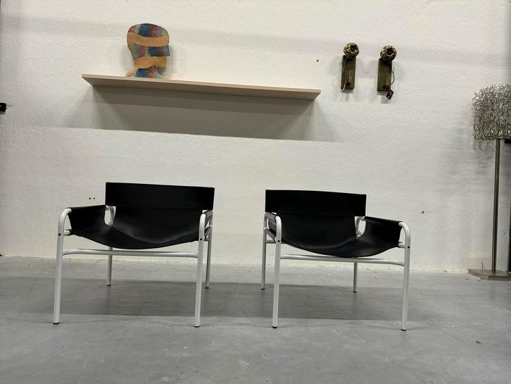 2 Nieuw Spectrum SZ14 Fauteuils zwart leer Design stoel, Huis en Inrichting, Fauteuils, Nieuw, 50 tot 75 cm, 75 tot 100 cm, Ophalen of Verzenden