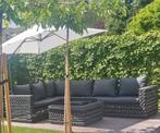 luxe loungeset van Kees Smit Tuinmeubelen, Ophalen, Zo goed als nieuw, Wicker, Hocker