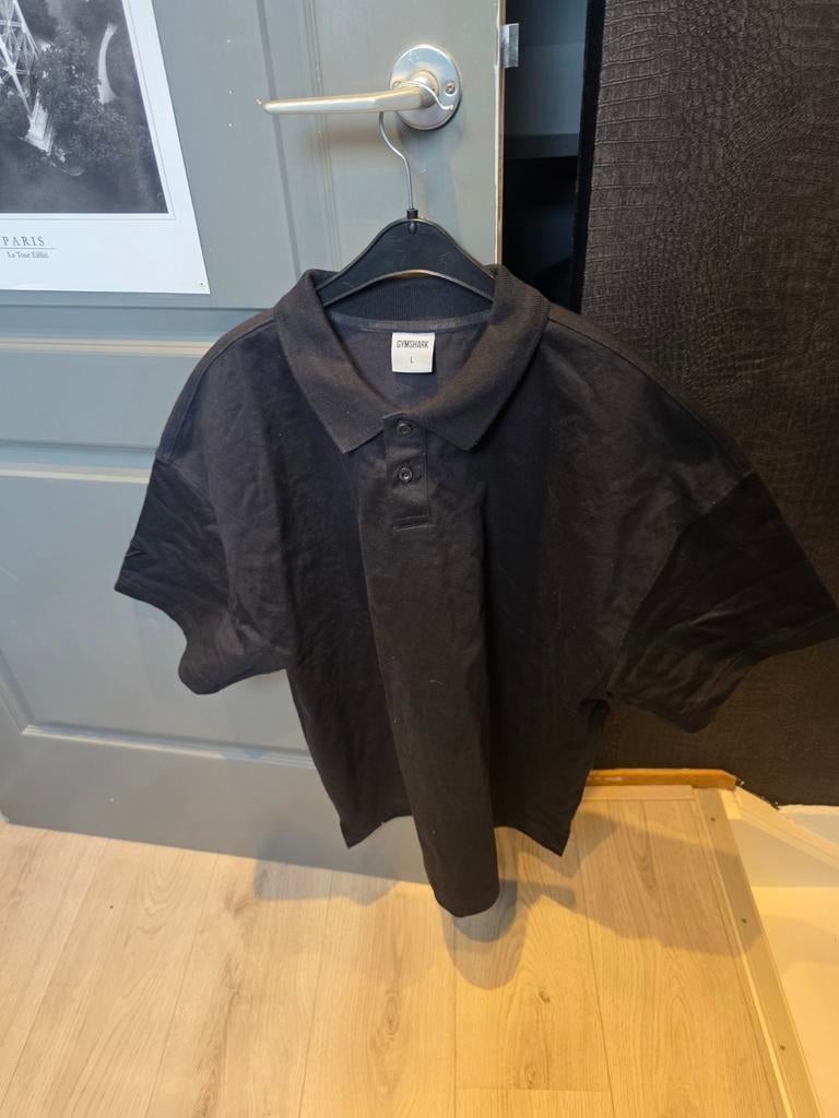 Gymshark - Poloshirt - Heren - Zwart - L, Maat 52/54 (L), Ophalen of Verzenden, Zo goed als nieuw, Gymshark