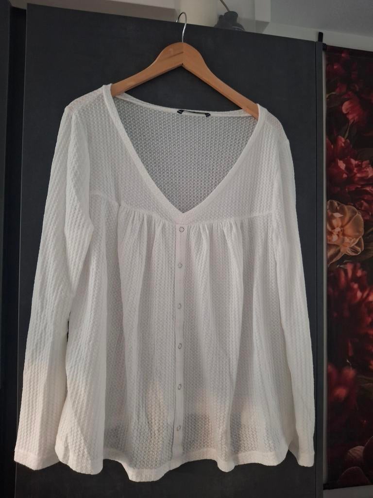 Witte blouse maat XL, Kleding | Dames, Ophalen of Verzenden, Zo goed als nieuw, Maat 46/48 (XL) of groter, Wit