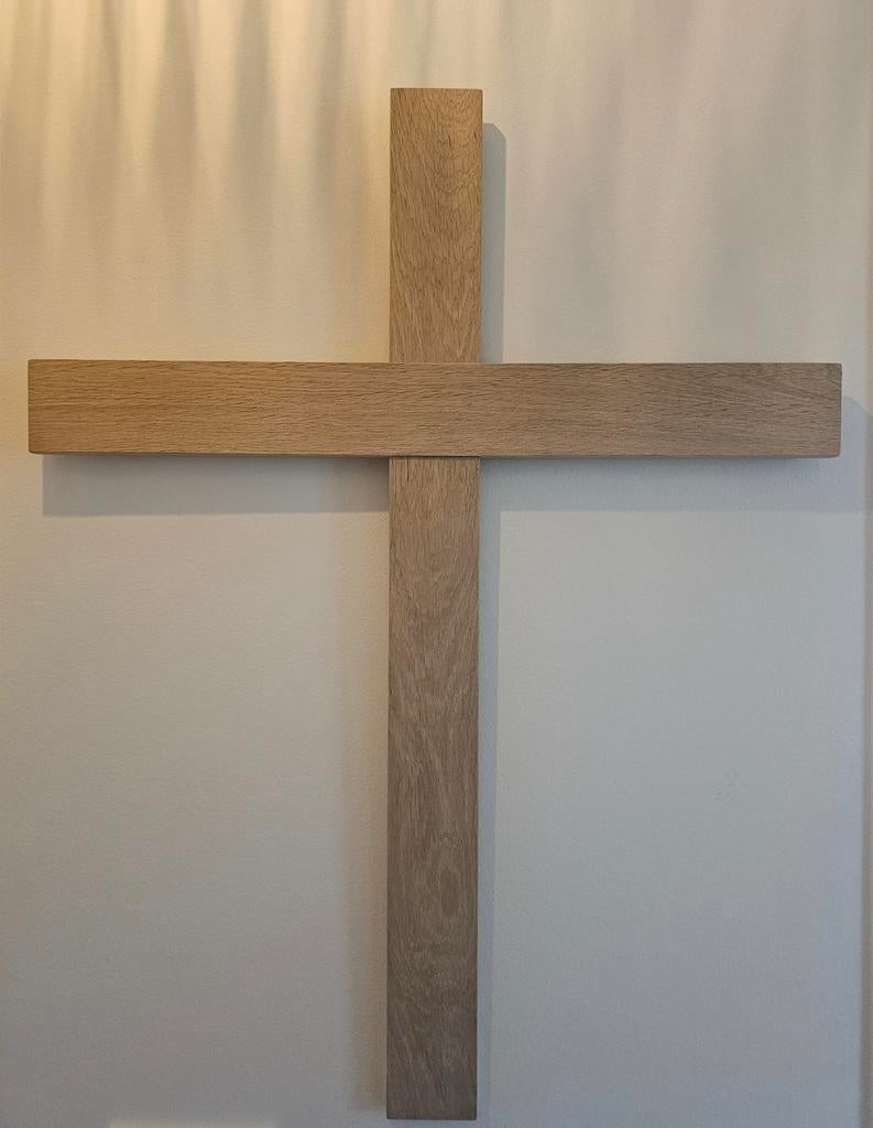 Massief eikenhouten kruis (verschillende formaten), Ophalen of Verzenden