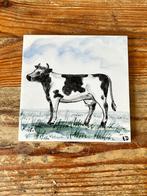 Wandtegel/ siertegel - Decor Koe - Delfts Blauw aardewerk, Ophalen of Verzenden