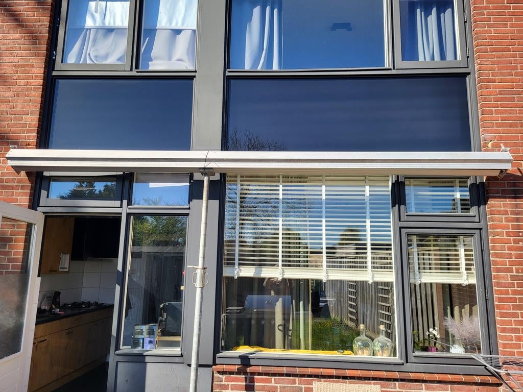 Elektrisch zonnescherm - Knikarmscherm, Ophalen, Gebruikt, 450 cm of meer, Elektrisch