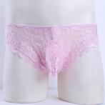 Lichtroze sissy slip / heren mannen sexy onderbroek kant, Verzenden, Roze, Slip