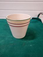 bloempot met gekleurde strepen, Ophalen of Verzenden, 'T Olde Gre-j, Info@toldegrej.nl, Endepoelstraat 20f Didam