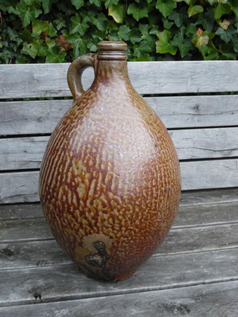 Steengoed kruik oliekruik, Frechen (D.) zoutglazuur om 1800, Ophalen of Verzenden