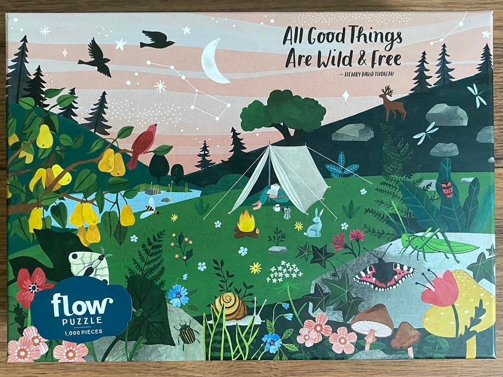 Flow Puzzel 1000 stukjes ‘All Good Things are Wild & Free’, Hobby en Vrije tijd, Denksport en Puzzels, Ophalen of Verzenden, 500 t/m 1500 stukjes