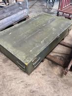 Grote metalen kist - Legergroen - Opslag/Decoratie, Huis en Inrichting, Woonaccessoires | Kisten, Gebruikt, 100 tot 150 cm, Ophalen of Verzenden