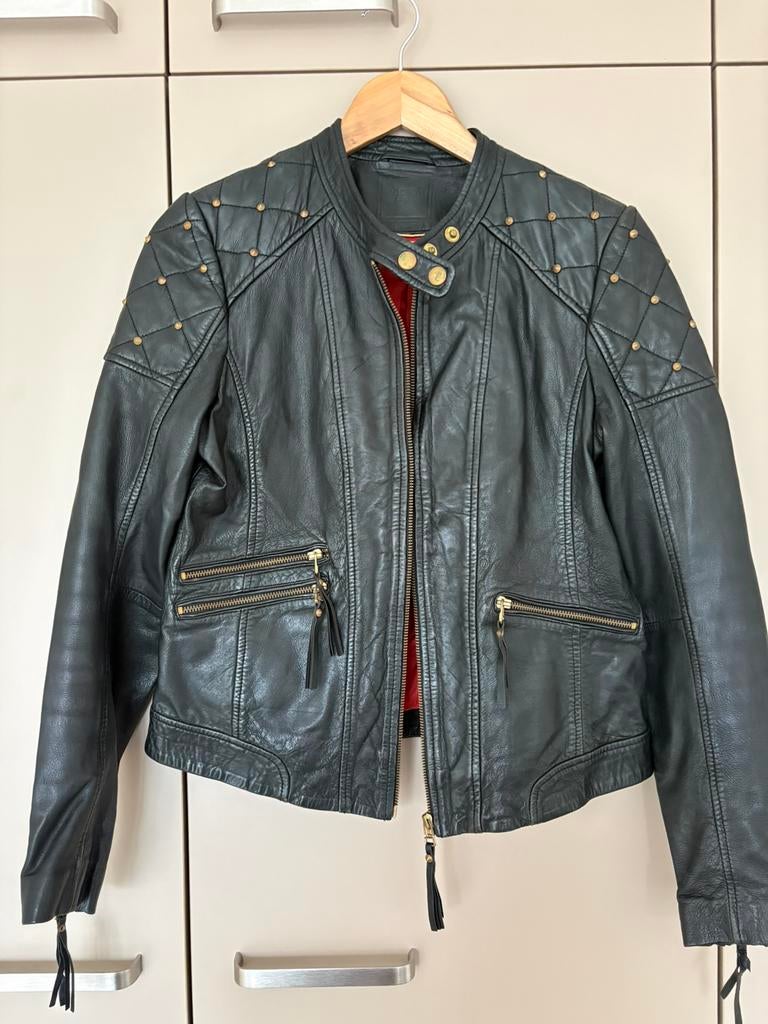 Leren vest, Ophalen of Verzenden, Gedragen, Maat 38/40 (M), Zwart