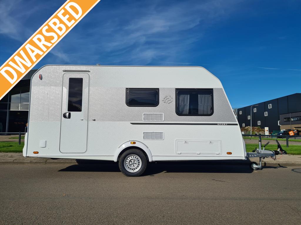 Knaus Sport 420 QD, Caravans en Kamperen, Caravans, Bedrijf, Treinzit, 750 - 1000 kg, Schokbreker