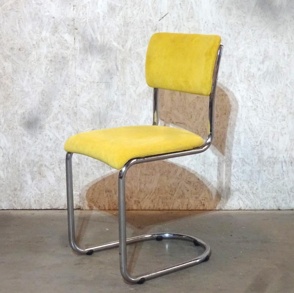 4 Retro vintage eetkamerstoelen stoelen Model 108 van Gispen, Huis en Inrichting, Stoelen, Overige kleuren, Overige materialen