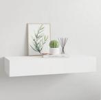 Witte wandplank met lade - 60x23,5x10 cm MDF, Ophalen, Nieuw