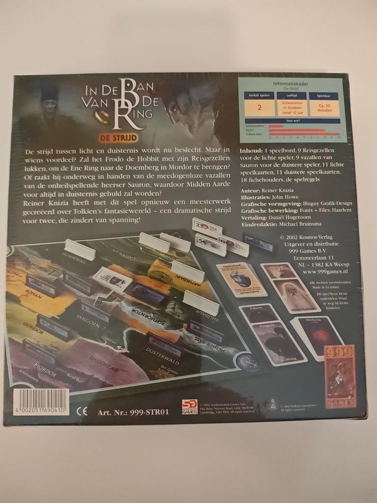 Gezelschapsspel: In de Ban van de Ring - De Strijd, Hobby en Vrije tijd, Een of twee spelers, Ophalen of Verzenden, Nieuw, 999 Games