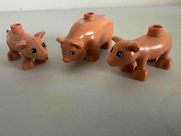 Lego Duplo varken met 2 biggen, Kinderen en Baby's, Speelgoed | Duplo en Lego, Gebruikt, Duplo, Losse stenen, Ophalen of Verzenden