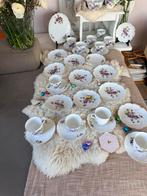 Handbeschilderd Viooltjes porseleinen servies 11 pers izgst, Ophalen