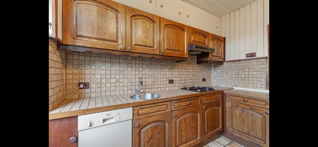 Massief eiken keuken, Huis en Inrichting, Keuken | Complete keukens, Ophalen, Gebruikt, Bruin, Hoekkeuken