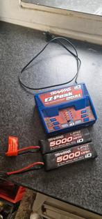 Traxxas EZ-Peak Dual Lader met 2x 3S 5000mAh LiPo Batterijen, Elektro, Gebruikt, Ophalen of Verzenden, Onderdeel