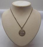 Zilveren vintage ketting met aparte hanger nr.251, Sieraden, Tassen en Uiterlijk, Kettingen, Met hanger, Verzenden, Zo goed als nieuw