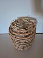 Rieten windlicht - Kwantum, Overige materialen, Ophalen of Verzenden, Zo goed als nieuw, Kandelaar