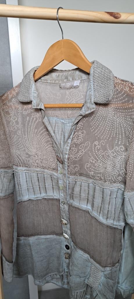 Blouse elisa cavaletti + bijpassende top, Ophalen of Verzenden, Zo goed als nieuw, Blauw