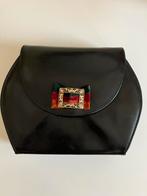 Leren tas met strik, Sieraden, Tassen en Uiterlijk, Tassen | Damestassen, Ophalen of Verzenden, Zo goed als nieuw, Zwart, Schoudertasje