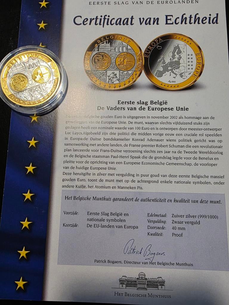Eerste slag belgie, Postzegels en Munten, Munten | Europa | Euromunten, Ophalen of Verzenden, België, 2 euro