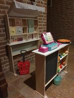 Nieuw Speelwinkeltje/marktkraam inkl. grote kassa, bood-, Ophalen, Nieuw, Hout