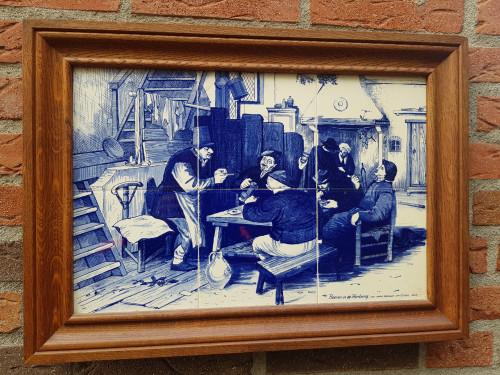 -	Schilderij op tegels adriaen van ostade, Ophalen of Verzenden, 'T Olde Gre-j, Info@toldegrej.nl, Endepoelstraat 20f Didam